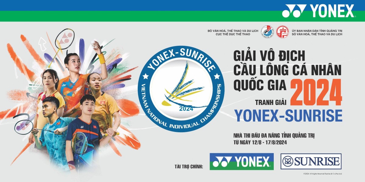 GIẢI VÔ ĐỊCH CẦU LÔNG CÁ NHÂN QUỐC GIA NĂM 2024 - TRANH GIẢI YONEX-SUNRISE GIẢI VÔ ĐỊCH CẦU LÔNG CÁ NHÂN QUỐC GIA NĂM 2024 - TRANH GIẢI YONEX-SUNRISE
