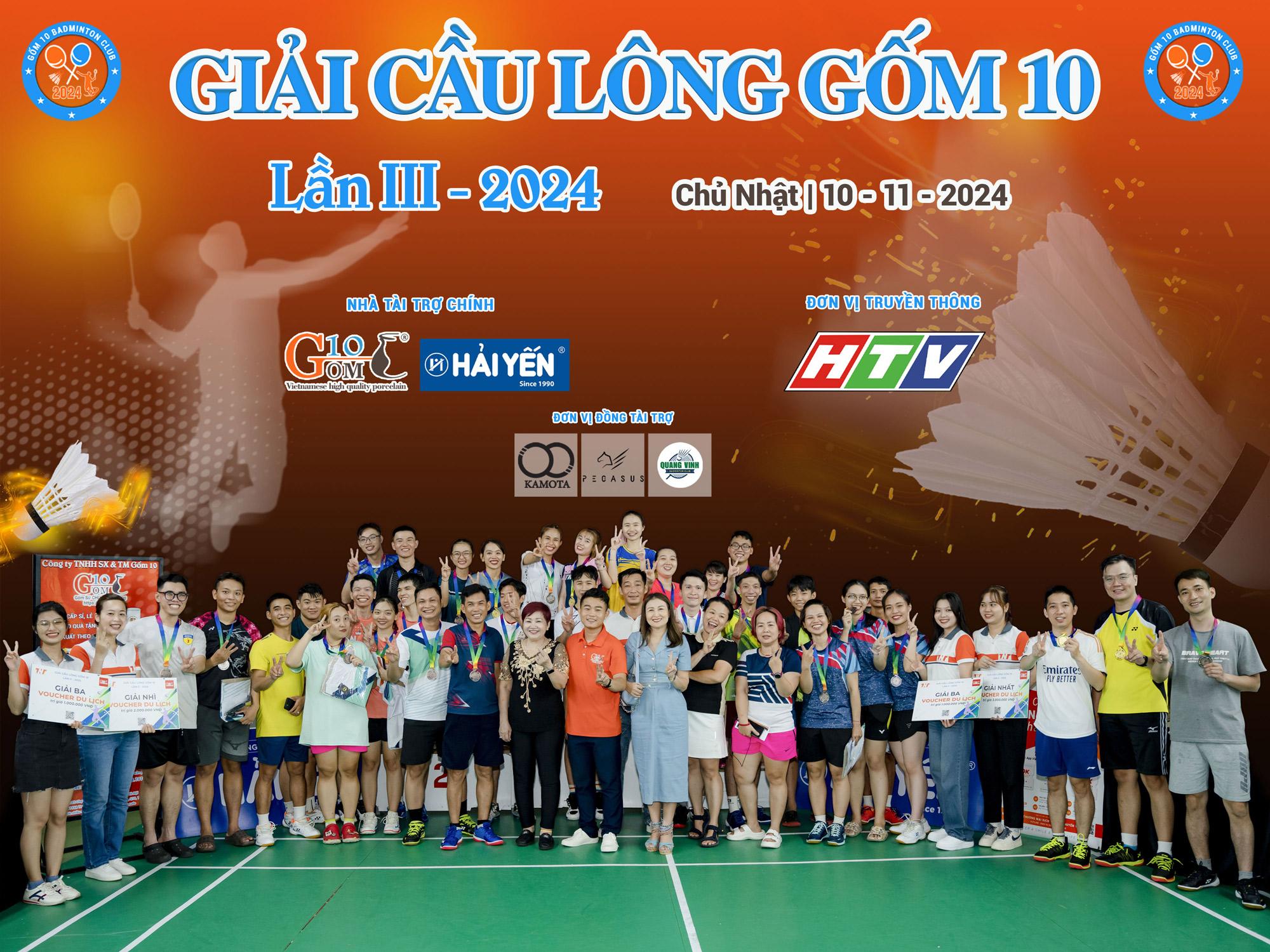 Giao Lưu Cầu lông Gốm 10 lần III năm 2024 với sự góp mặt của 400 VĐV Giao Lưu Cầu lông Gốm 10 lần III năm 2024 với sự góp mặt của 400 VĐV