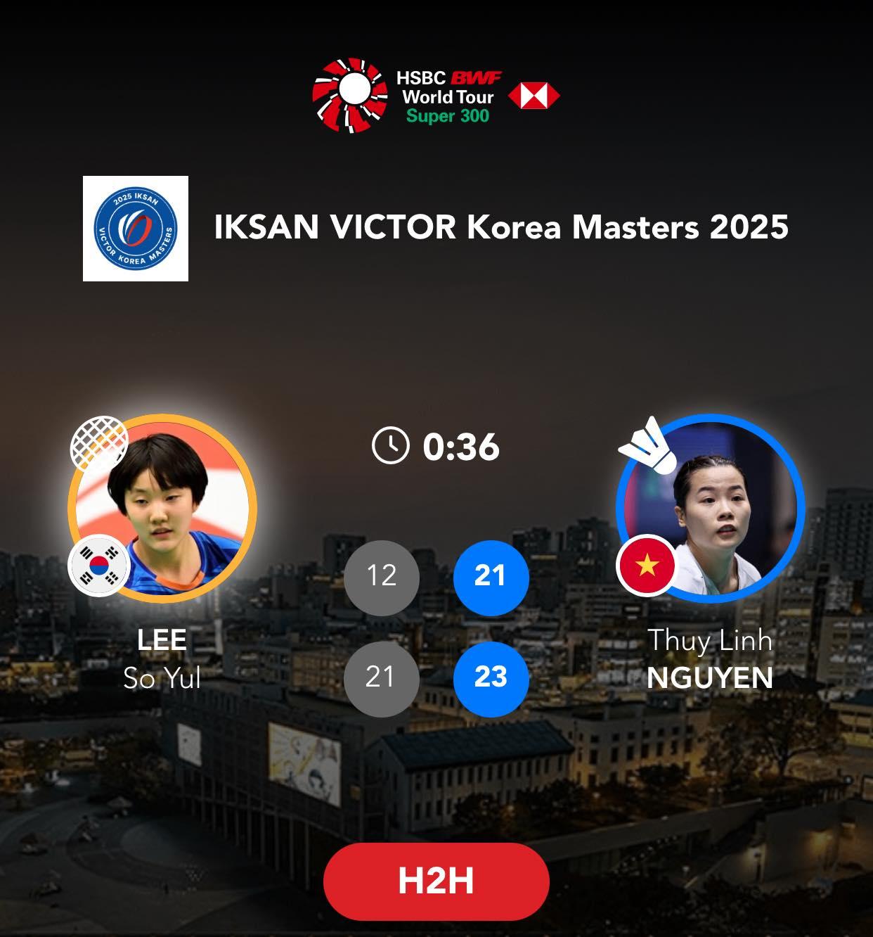 Nguyễn Thùy Linh ngược dòng ảo diệu vào bán kết Giải cầu lông VICTOR Korea Masters năm 2025
