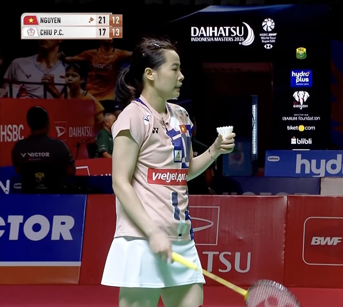 Nguyễn Thùy Linh tiến vào tứ kết giải cầu lông Indonesia Masters 2026 đẳng cấp Super 500