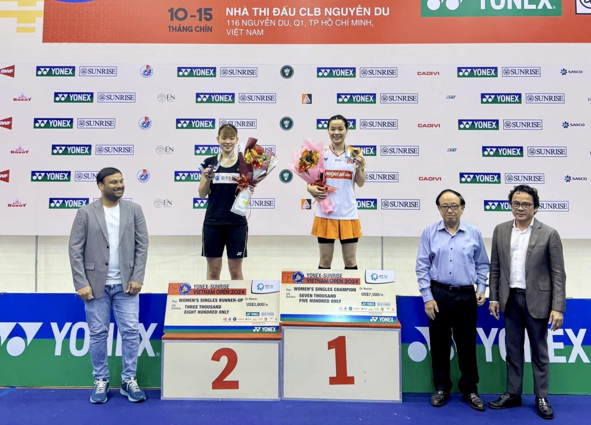 Tay vợt Nguyễn Thuỳ Linh vô địch Vietnam Open 2024 Tay vợt Nguyễn Thuỳ Linh vô địch Vietnam Open 2024