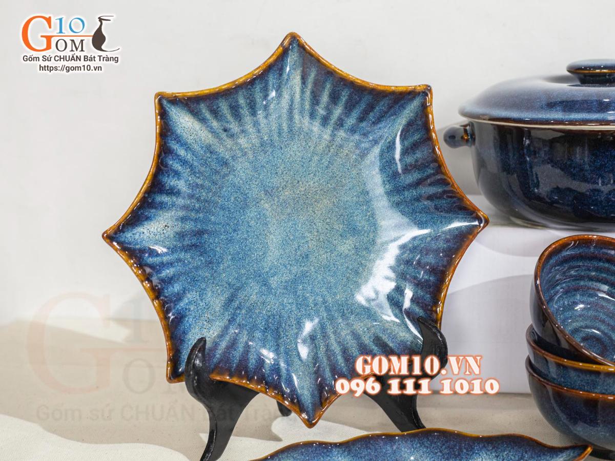 Bộ đồ ăn men hỏa biến thiên hà, 16 chi tiết Bộ đồ ăn men hỏa biến thiên hà, 16 chi tiết