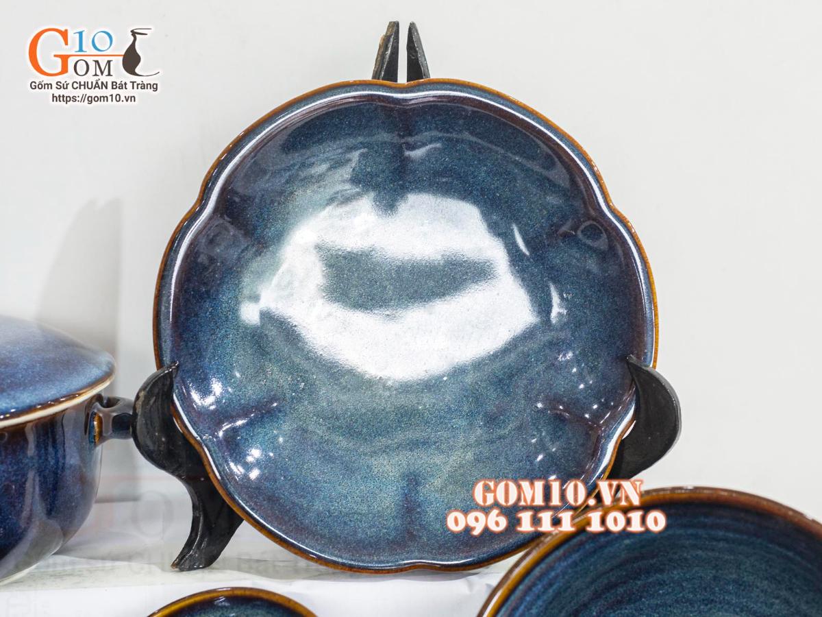 Bộ đồ ăn men hỏa biến thiên hà, 16 chi tiết Bộ đồ ăn men hỏa biến thiên hà, 16 chi tiết