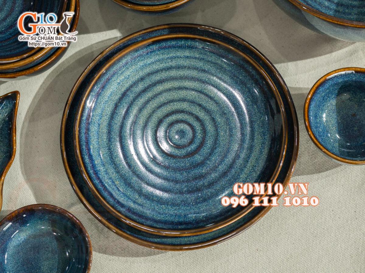 Bộ đồ ăn men hỏa biến thiên hà, 16 chi tiết Bộ đồ ăn men hỏa biến thiên hà, 16 chi tiết