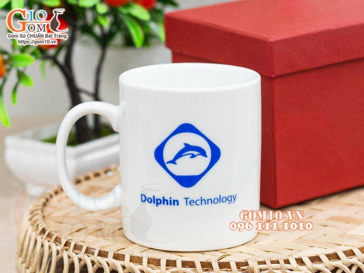 Cốc sứ quai tròn men trắng, in logo quà tặng Cốc sứ quai tròn men trắng, in logo quà tặng