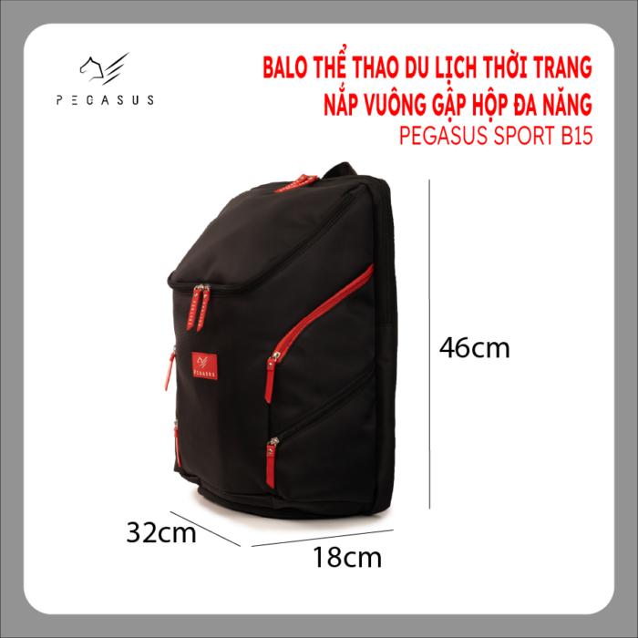 Balo thể thao thời trang nắp vuông đa năng Pegasus Sport B15