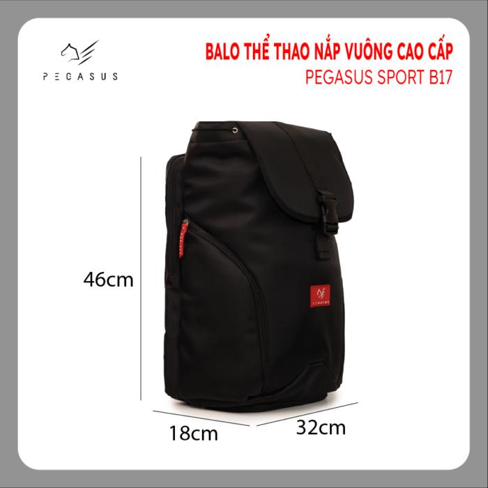 Balo thời trang thể thao nắp vuông hộp gập cao cấp Pegasus Sport B17