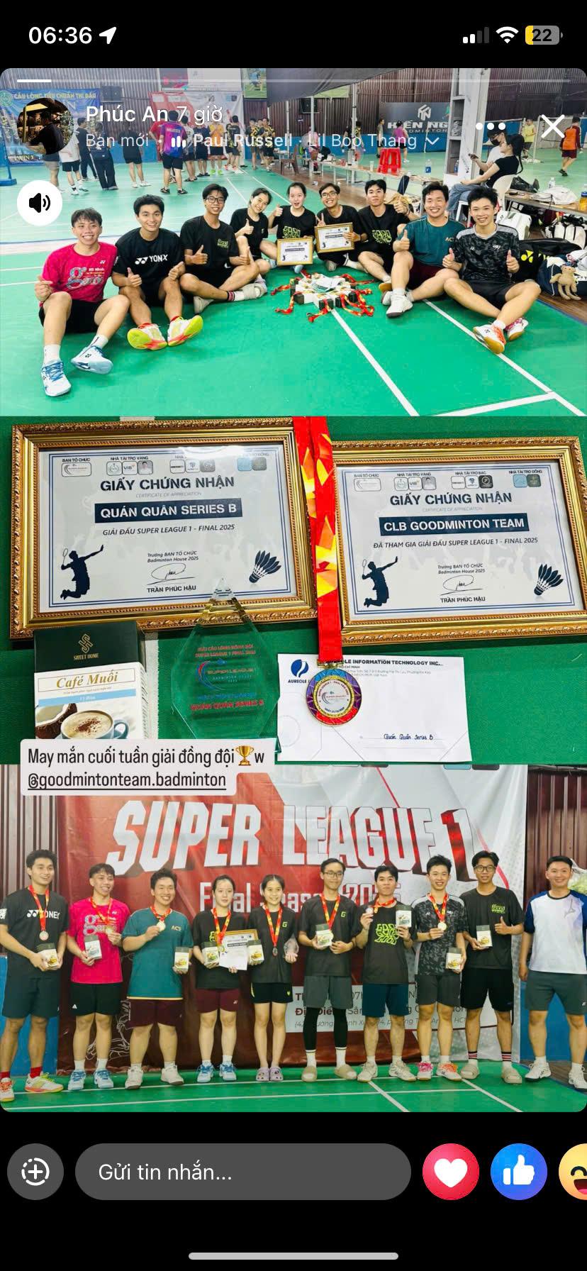 GIẢI CẦU LÔNG ĐỒNG ĐỘI SUPER LEAGUE 1 - MÙA FINAL NĂM 2025