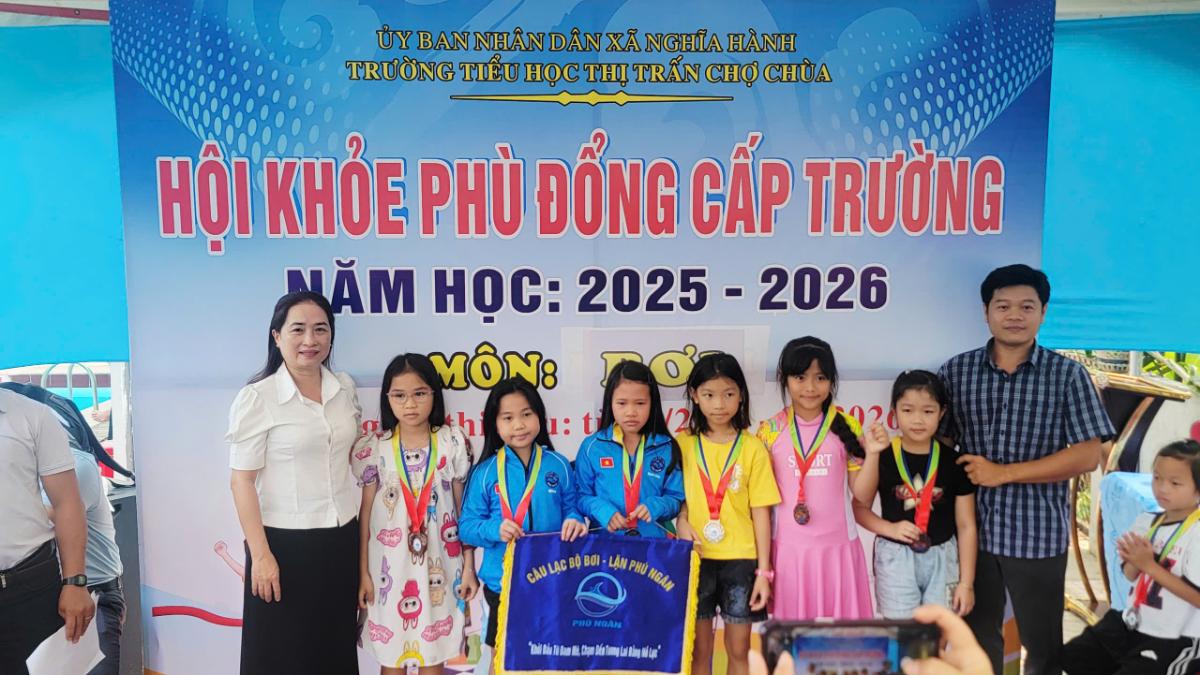 Giải bơi Hội khoẻ Phù Đổng Trường Tiểu học Thị trấn Chợ Chùa lần thứ II - Năm học 2025-2026