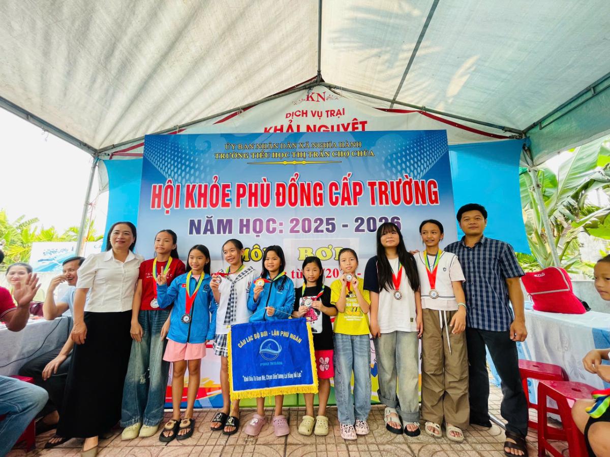 Giải bơi Hội khoẻ Phù Đổng Trường Tiểu học Thị trấn Chợ Chùa lần thứ II - Năm học 2025-2026