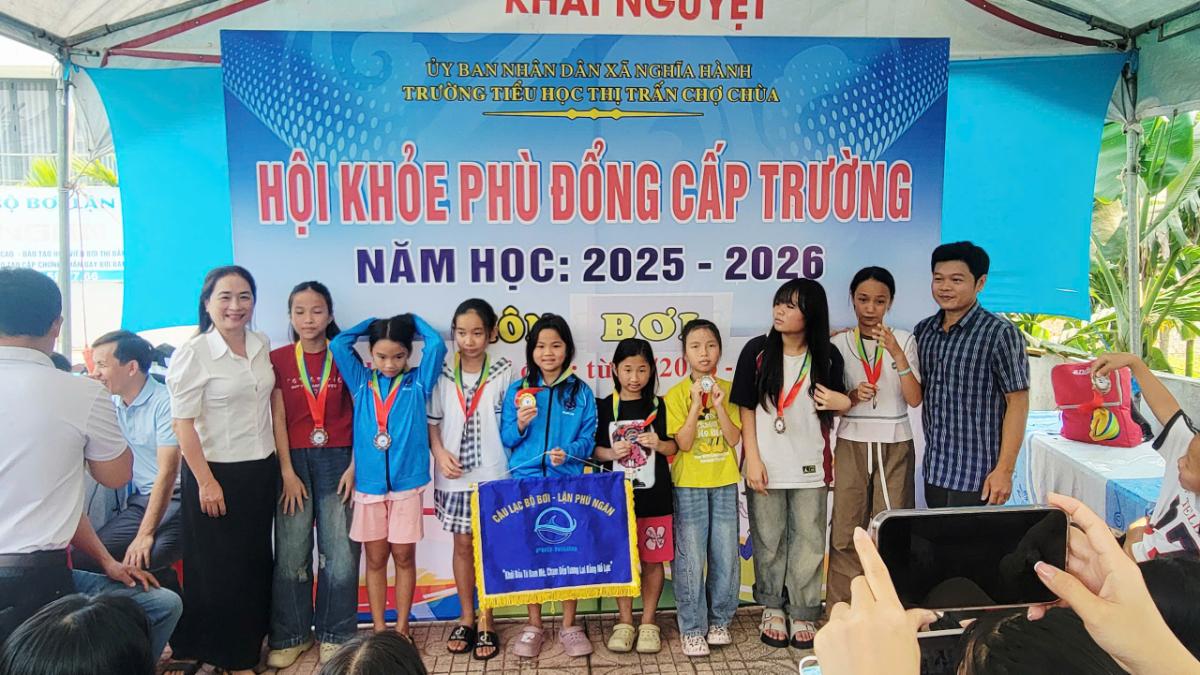 Giải bơi Hội khoẻ Phù Đổng Trường Tiểu học Thị trấn Chợ Chùa lần thứ II - Năm học 2025-2026