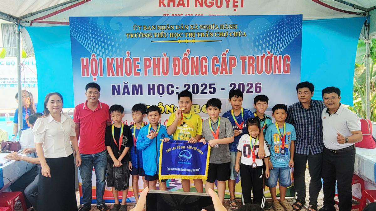 Giải bơi Hội khoẻ Phù Đổng Trường Tiểu học Thị trấn Chợ Chùa lần thứ II - Năm học 2025-2026