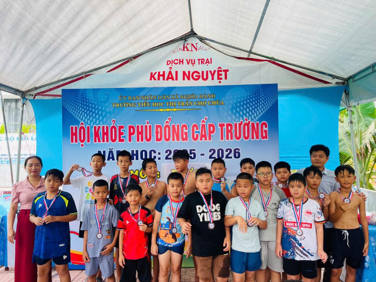 Giải bơi Hội khoẻ Phù Đổng Trường Tiểu học Thị trấn Chợ Chùa lần thứ II - Năm học 2025-2026
