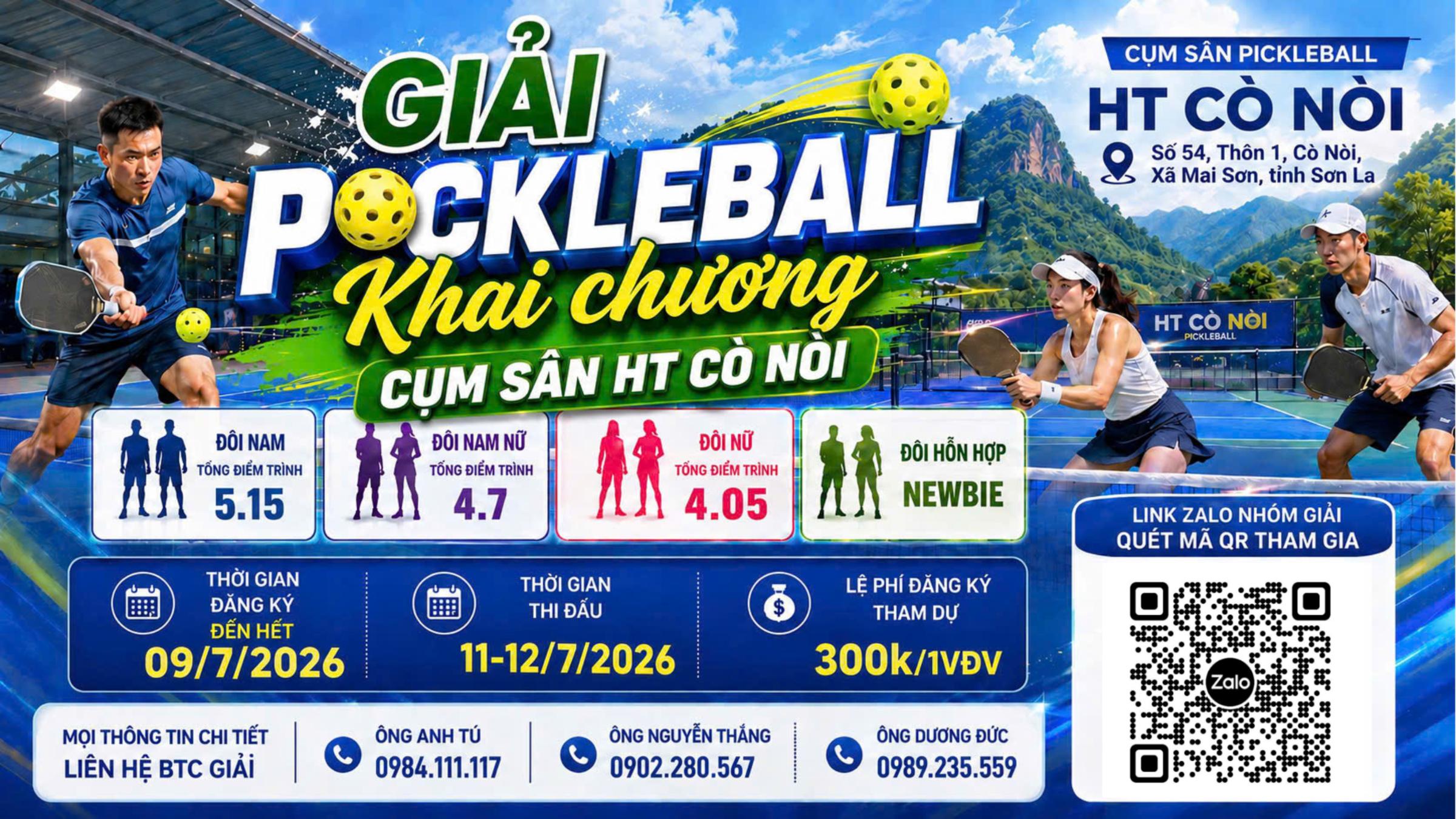 Giải Pickleball Khai Trương cụm sân Happy-H.T