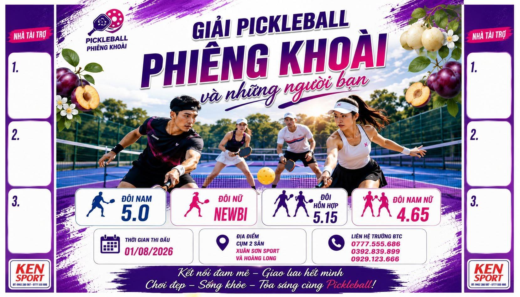 Giải pickleball phiêng khoài và những người bạn