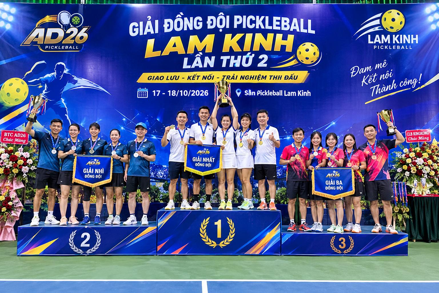 Giải pickleball đồng đội lam kinh lần 2