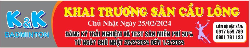 Sân Cầu Lông K&K Badminton