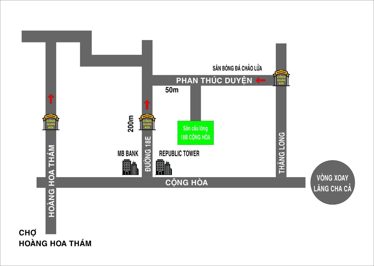 Sân Cầu Lông 18B Cộng Hoà