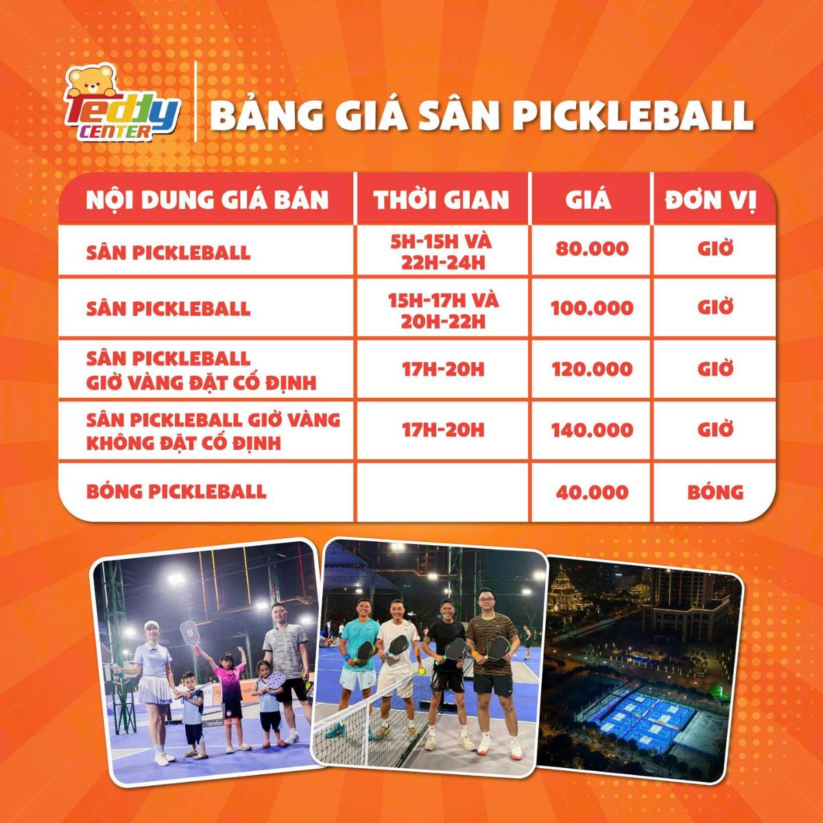  Sân Pickleball Teddy Center