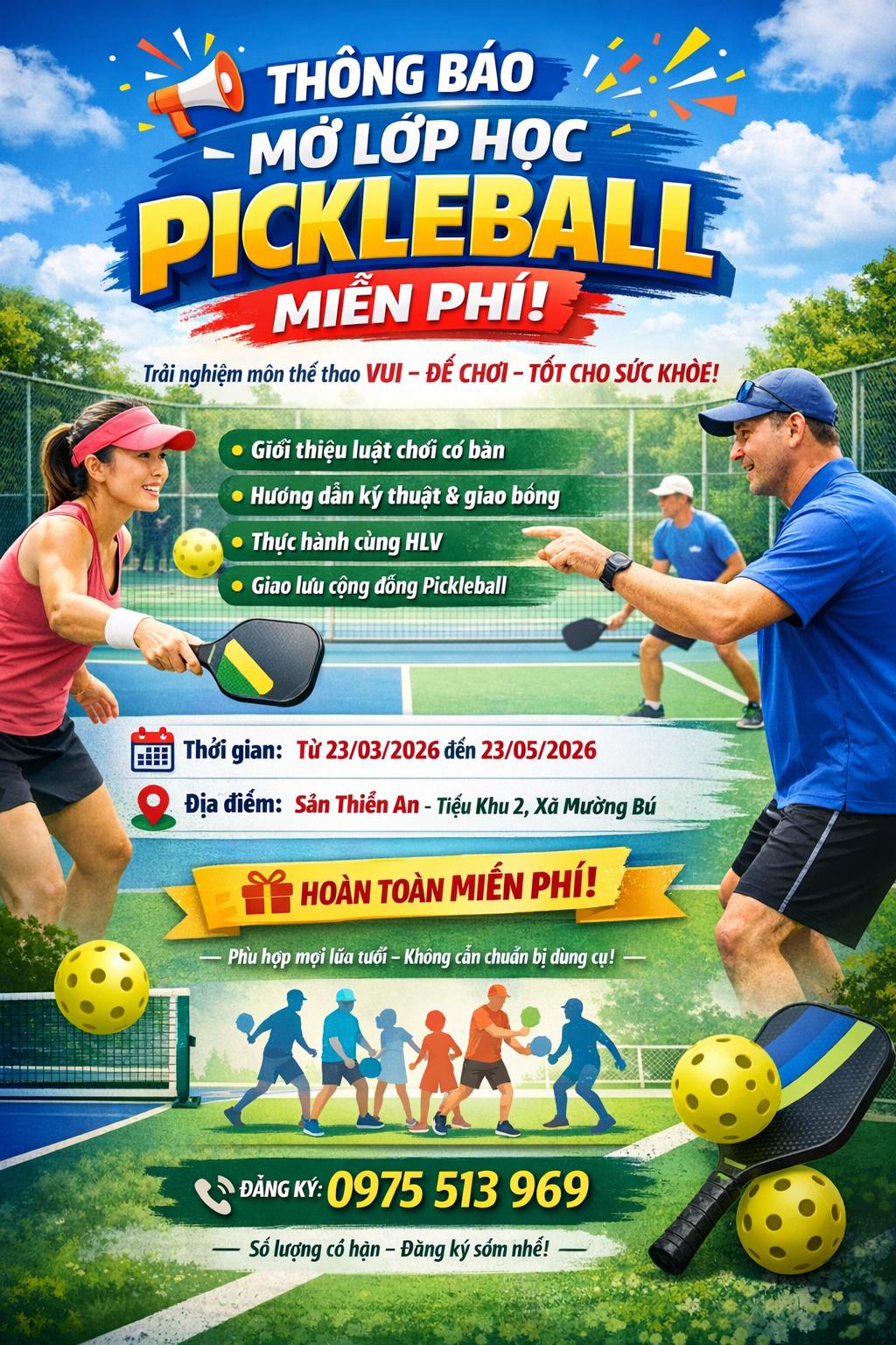 Sân pickleball Thiên An Sân pickleball Thiên An