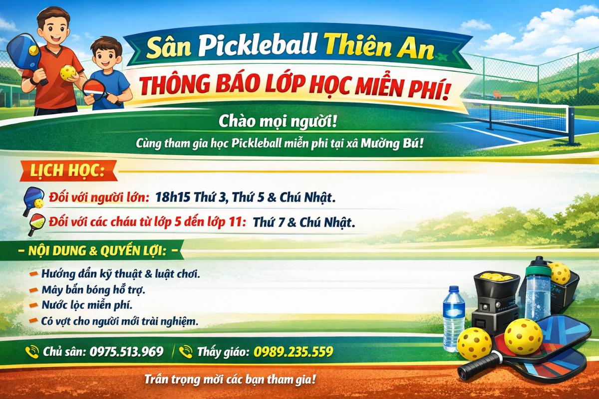 Sân pickleball Thiên An Sân pickleball Thiên An