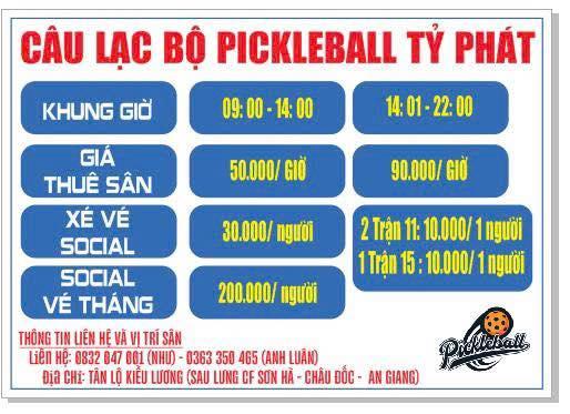 Sân Pickleball Tỷ Phát