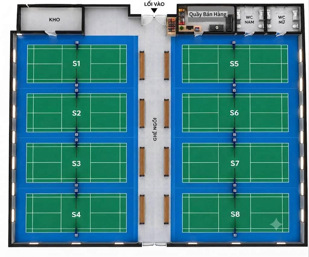 Sân Cầu Lông Bò Badminton 1